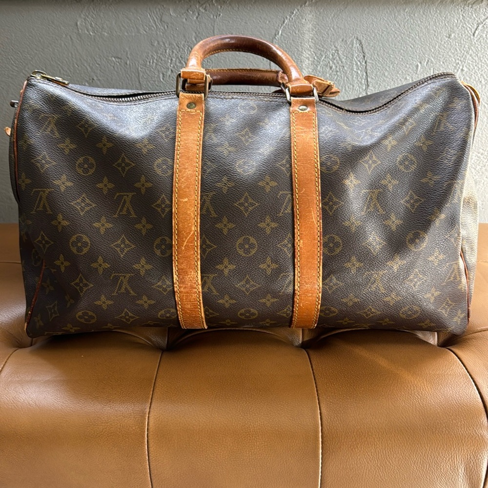Louis Vuitton Monogram Keepall 45 Boston Bag Vintage